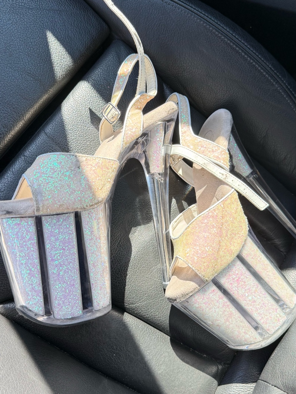 Used pleaser 8 Iridescent Platform High Heel Sandals - Women